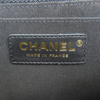 Black Leather Chanel Travel Bag