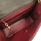 Black Leather Chanel Shoulder Bag