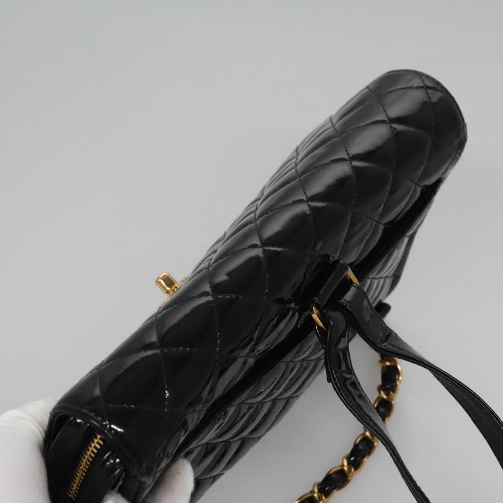 Black Leather Chanel Backpack