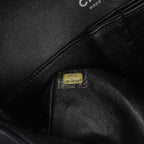 Black Leather Chanel Flap Bag