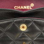Black Leather Chanel Flap Bag
