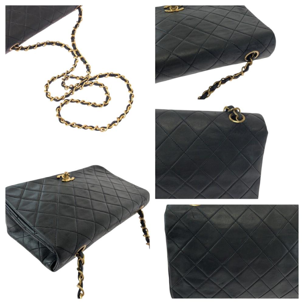 Black Leather Chanel Flap Bag