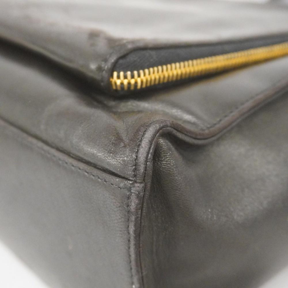 Black Leather Chanel Shoulder Bag