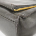 Black Leather Chanel Shoulder Bag
