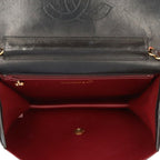 Black Leather Chanel Shoulder Bag