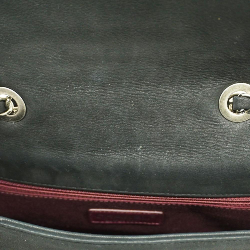 Black Leather Chanel Shoulder Bag