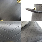 Black Leather Chanel Backpack