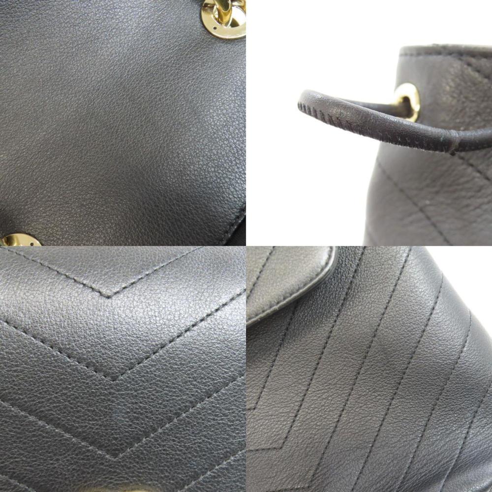 Black Leather Chanel Backpack