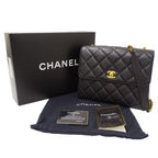 Black Leather Chanel Shoulder Bag