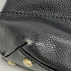 Black Leather Chanel Shoulder Bag