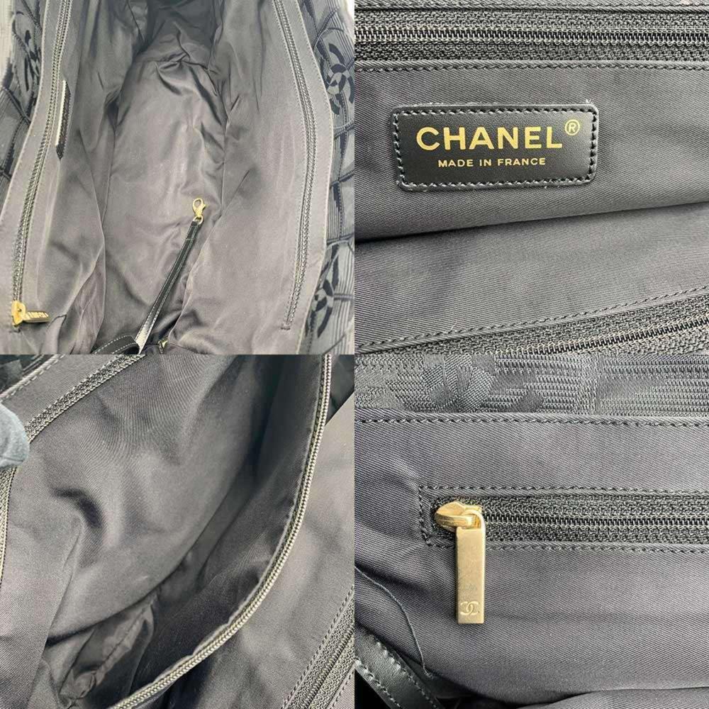 Black Leather Chanel Travel Line