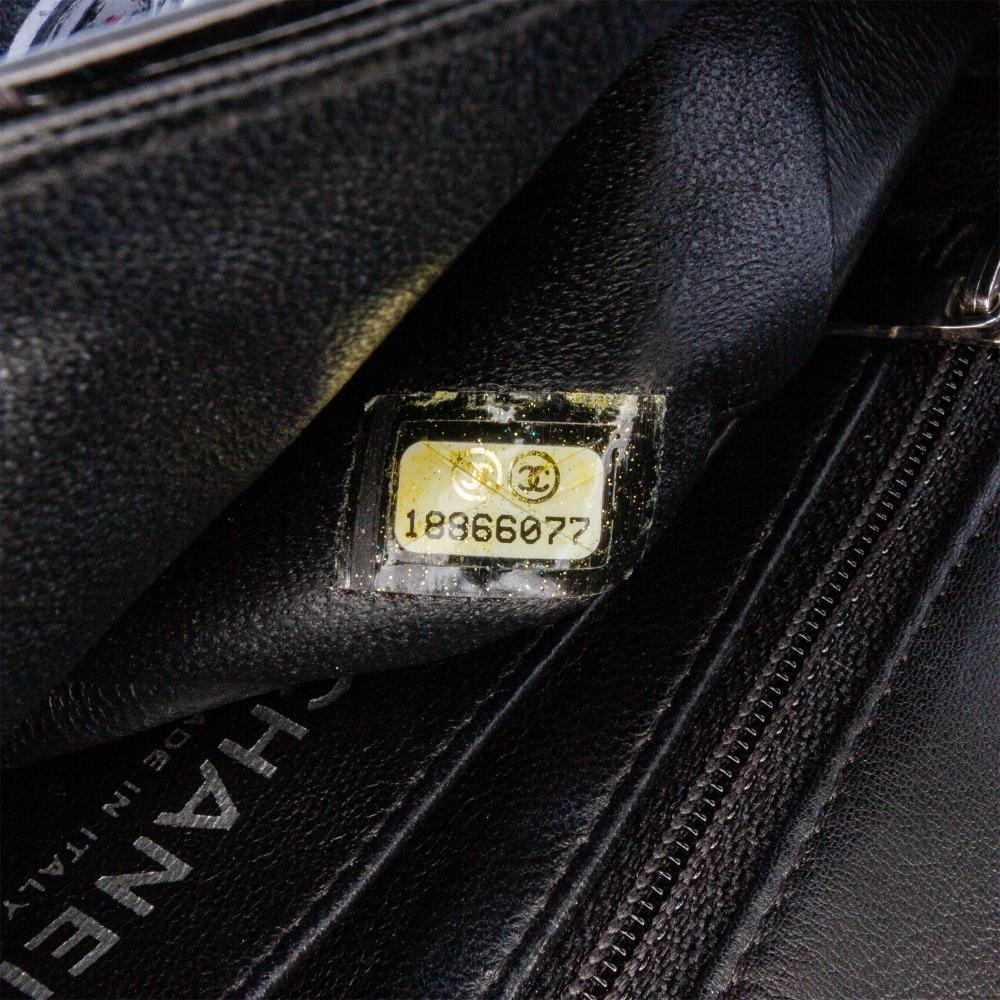 Black Leather Chanel Flap Bag