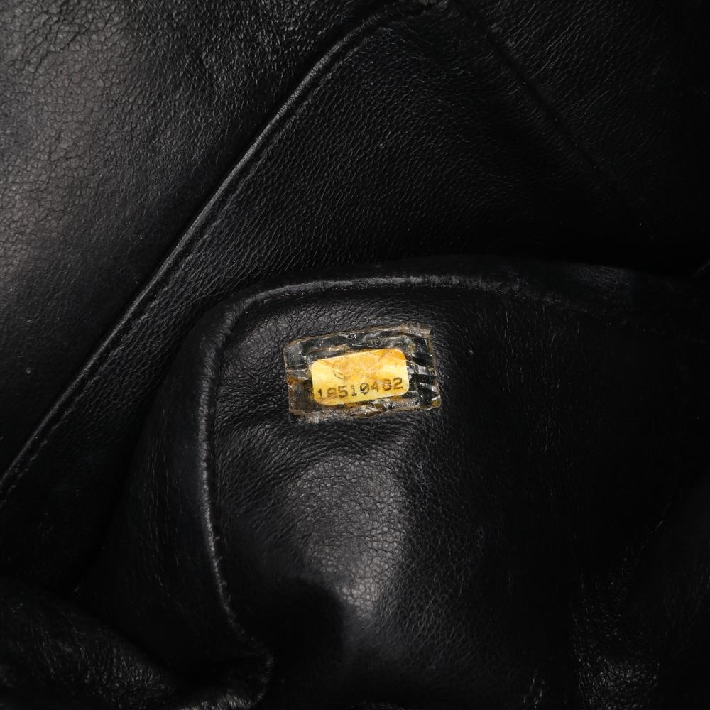 Black Leather Chanel Flap Bag