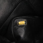 Black Leather Chanel Flap Bag
