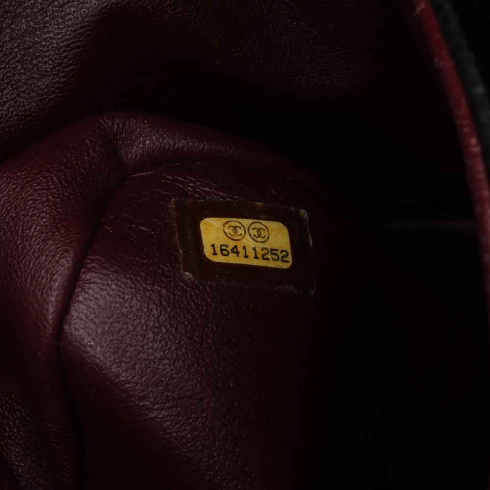 Black Leather Chanel Flap Bag