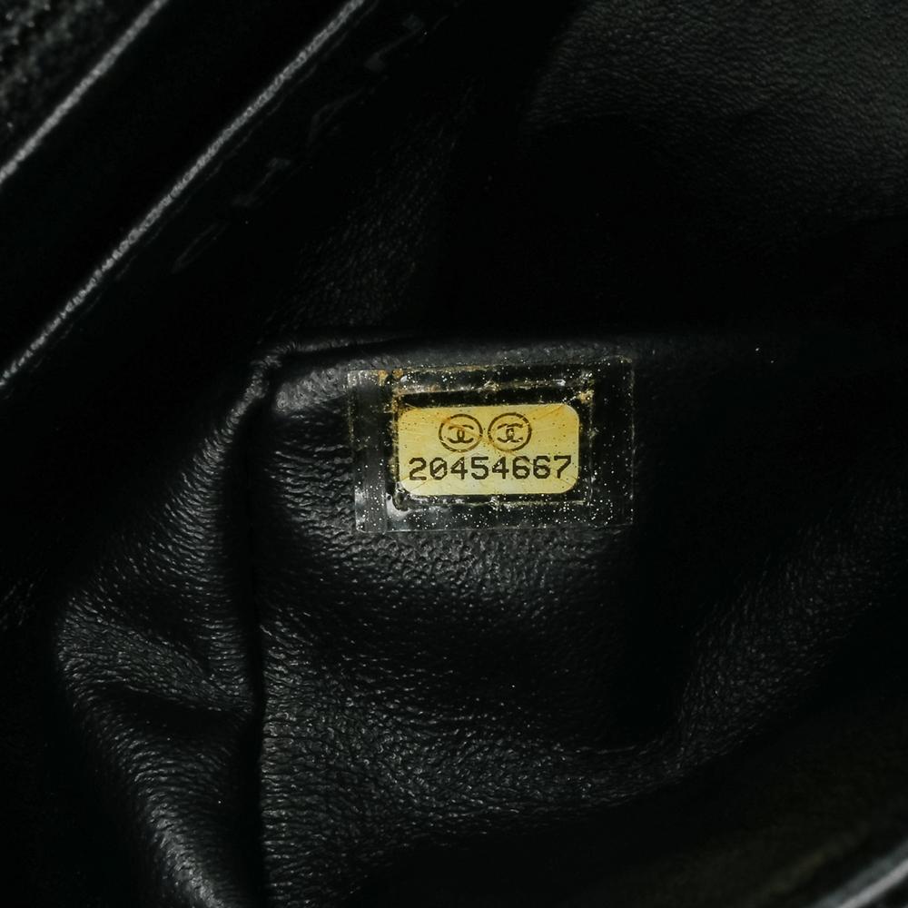 Black Leather Chanel Flap Bag