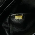 Black Leather Chanel Flap Bag