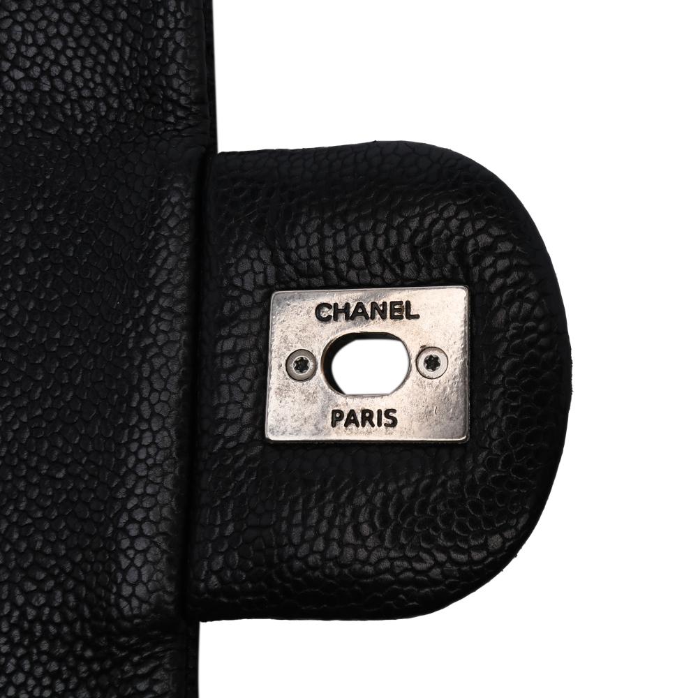 Black Leather Chanel Flap Bag