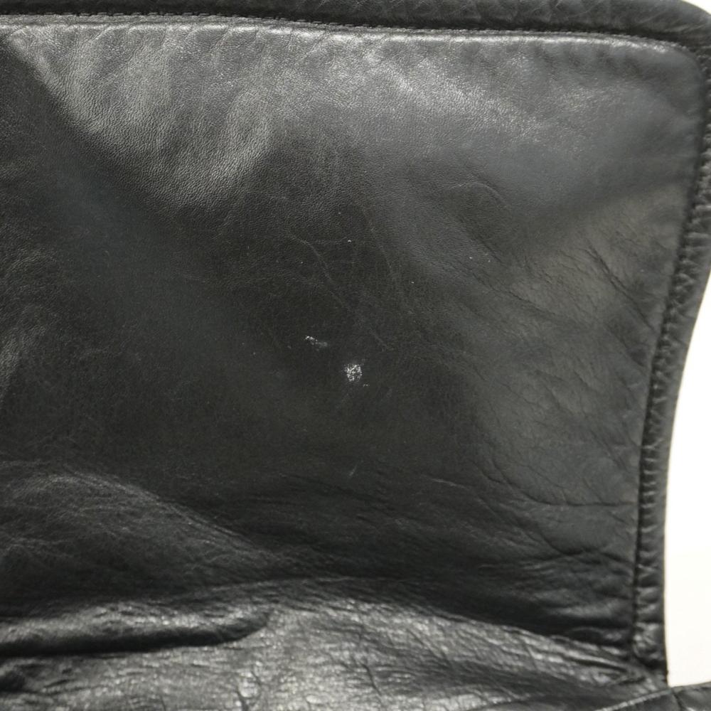 Black Leather Chanel Shoulder Bag