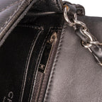 Black Leather Chanel Flap Bag