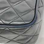 Black Leather Chanel Shoulder Bag