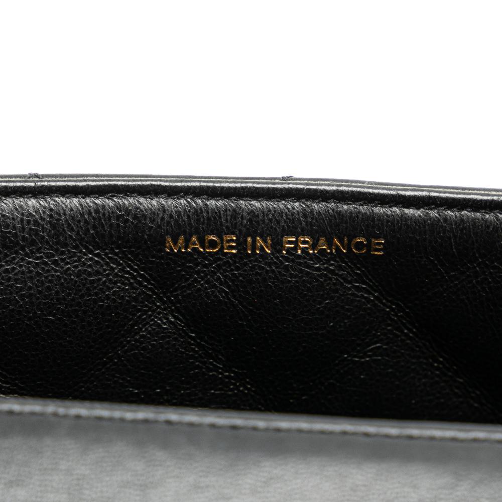 Black Leather Chanel Flap Bag