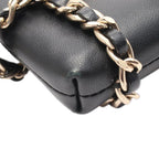 Black Leather Chanel Crossbody Bag