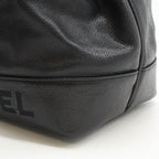 Black Leather Chanel Shoulder Bag