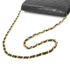 Black Leather Chanel Shoulder Bag