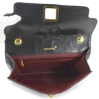 Black Leather Chanel Shoulder Bag