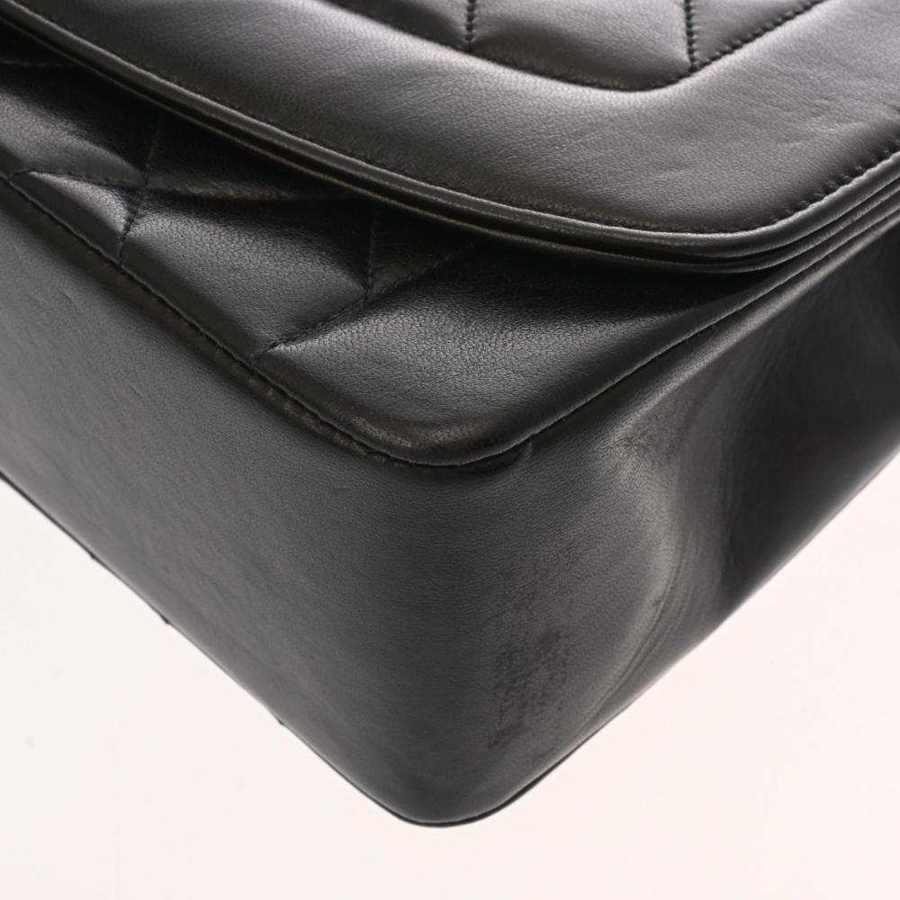 Black Leather Chanel Shoulder Bag