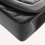 Black Leather Chanel Shoulder Bag