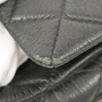 Black Leather Chanel Shoulder Bag