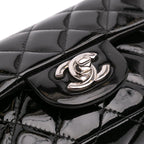 Black Leather Chanel Flap Bag