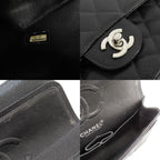 Black Leather Chanel Shoulder Bag