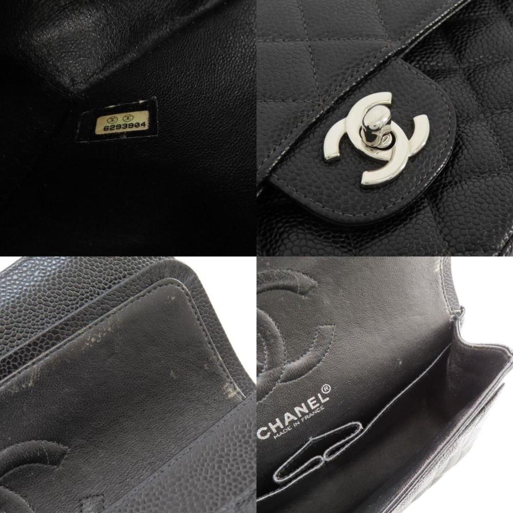 Black Leather Chanel Shoulder Bag