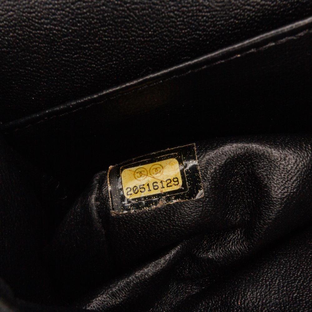 Black Leather Chanel Flap Bag