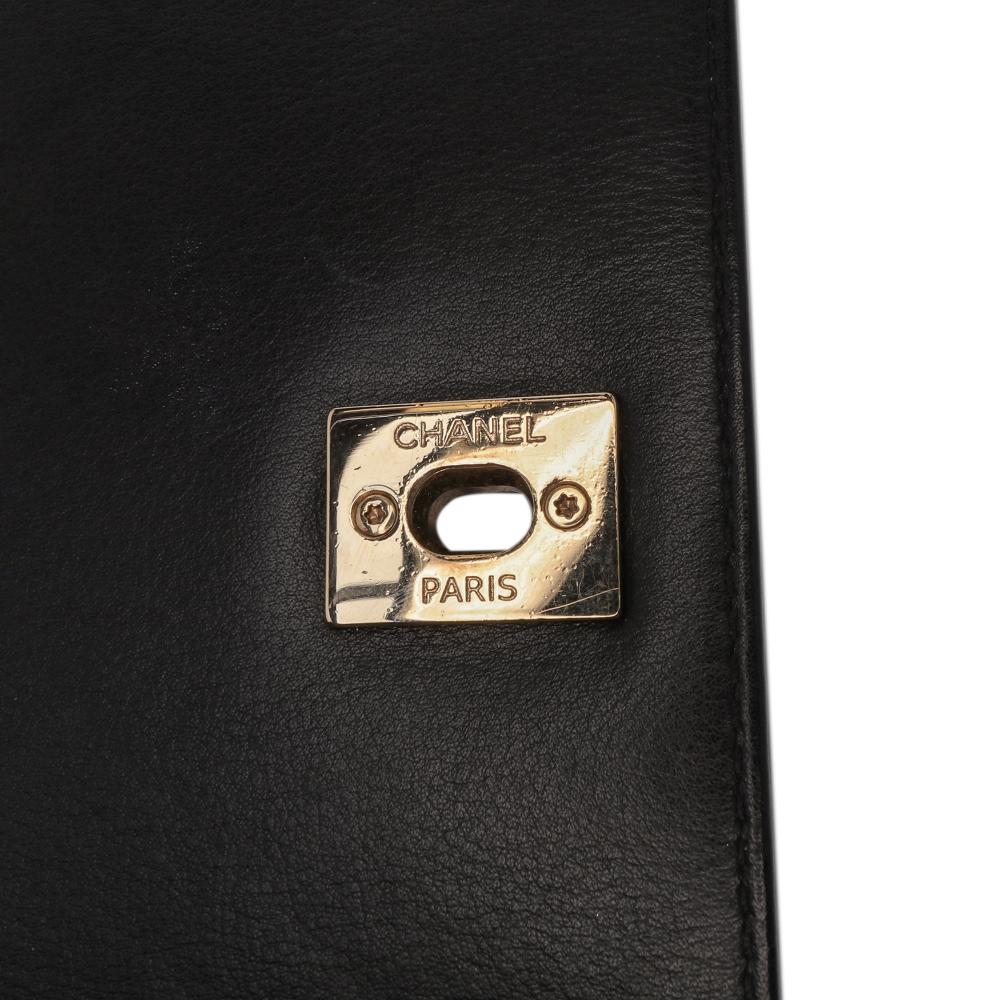 Black Leather Chanel Flap Bag