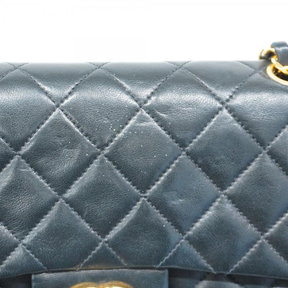 Black Leather Chanel Flap Bag