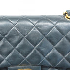 Black Leather Chanel Flap Bag