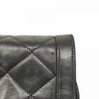 Black Leather Chanel Shoulder Bag