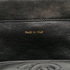 Black Leather Chanel Flap Bag