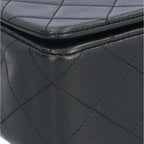 Black Leather Chanel Shoulder Bag
