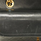 Black Leather Chanel Flap Bag
