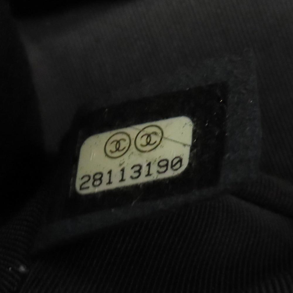 Black Leather Chanel Travel Bag
