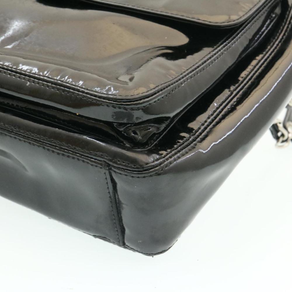 Black Leather Chanel Shoulder Bag