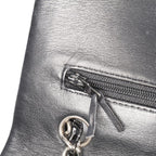 Black Leather Chanel Flap Bag