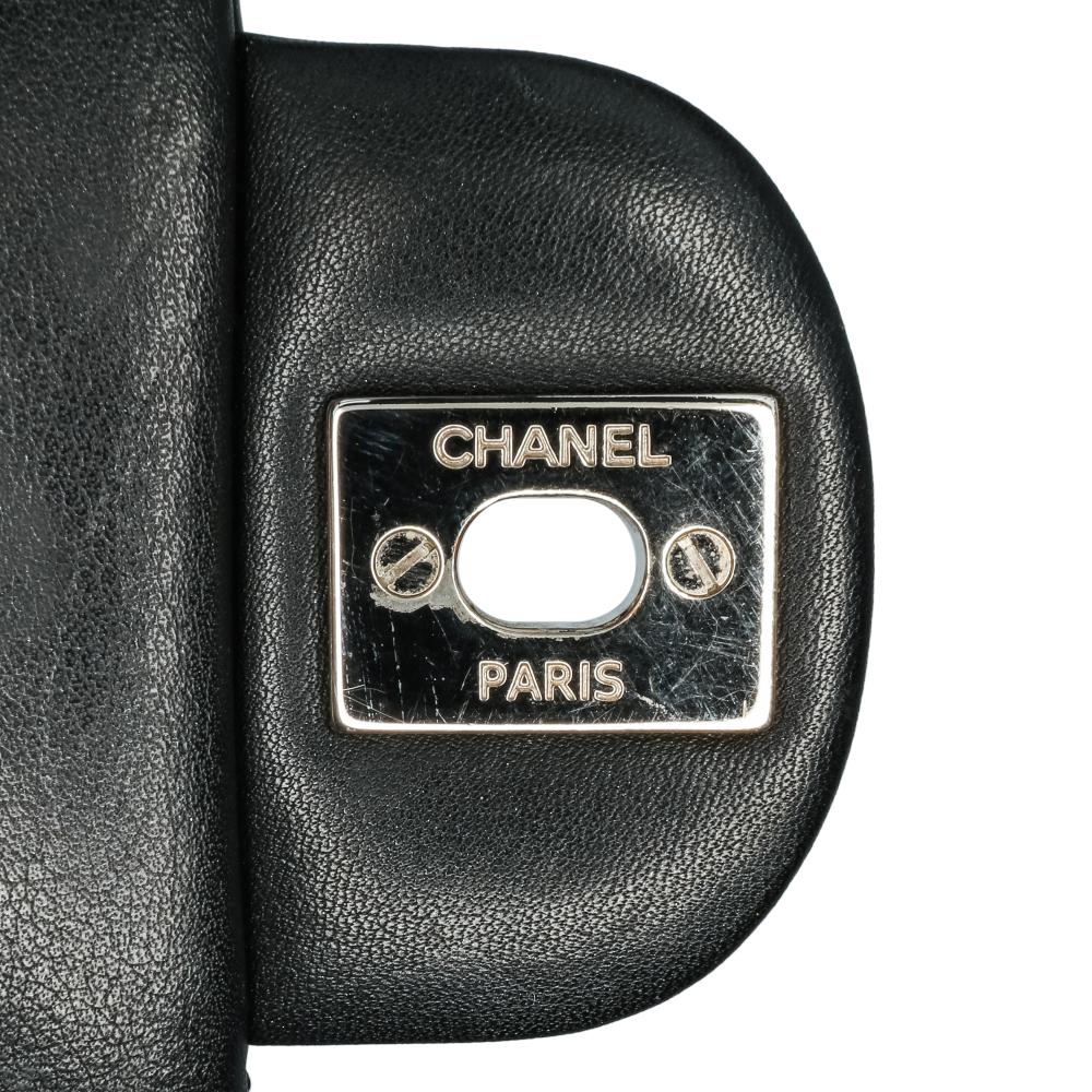 Black Leather Chanel Flap Bag