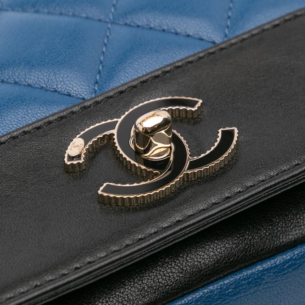 Black Leather Chanel Flap Bag