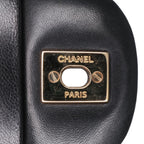 Black Leather Chanel Flap Bag